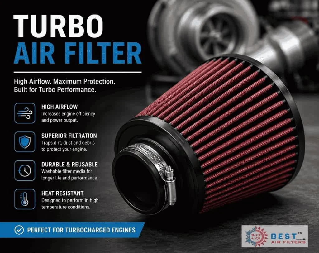 Turbo Air Filter with pleated filter media